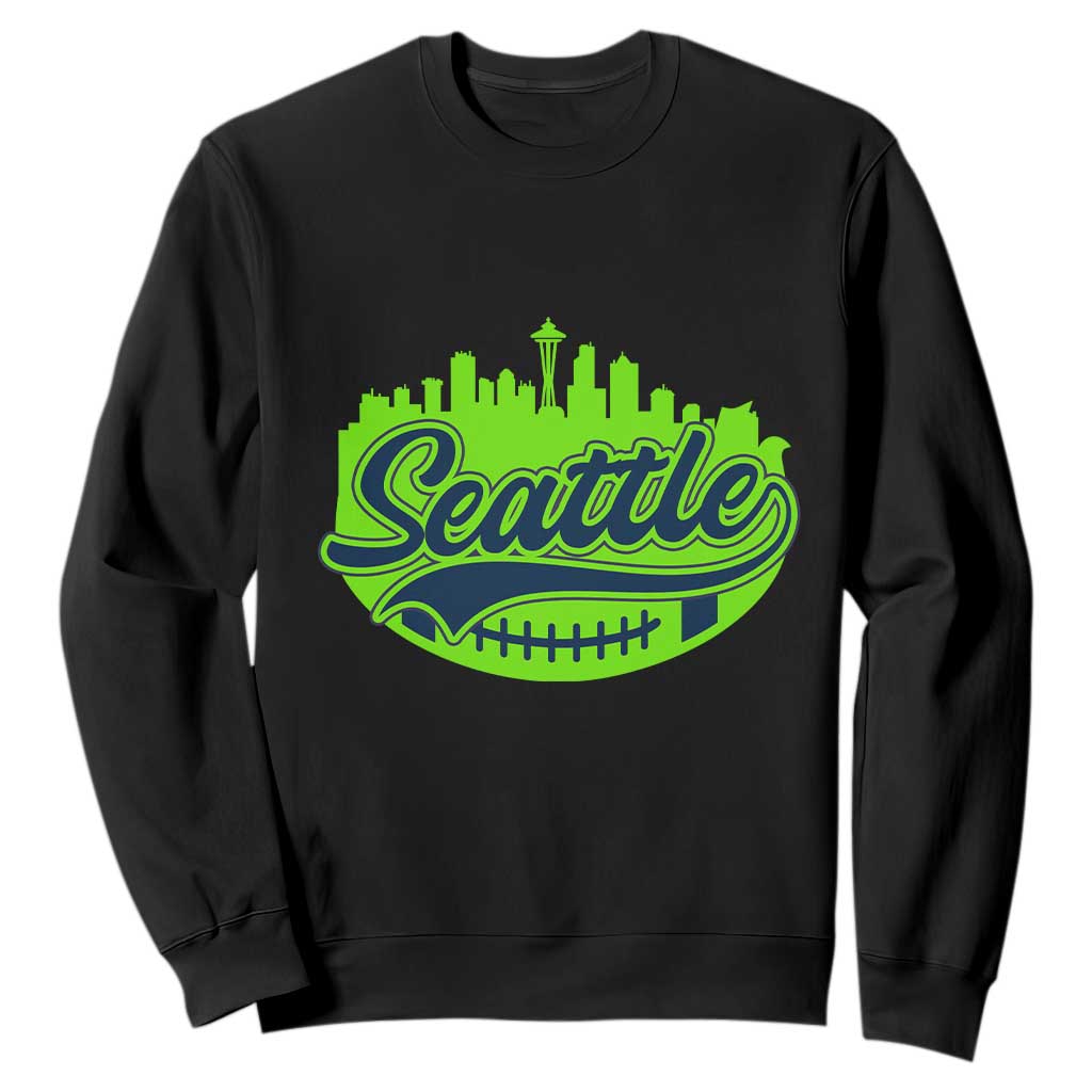 Seattle Pride Skyline Football Lover Sweatshirt Game Day Sports Fan TS02 Black Print Your Wear