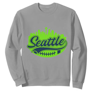 Seattle Pride Skyline Football Lover Sweatshirt Game Day Sports Fan TS02 Sport Gray Print Your Wear