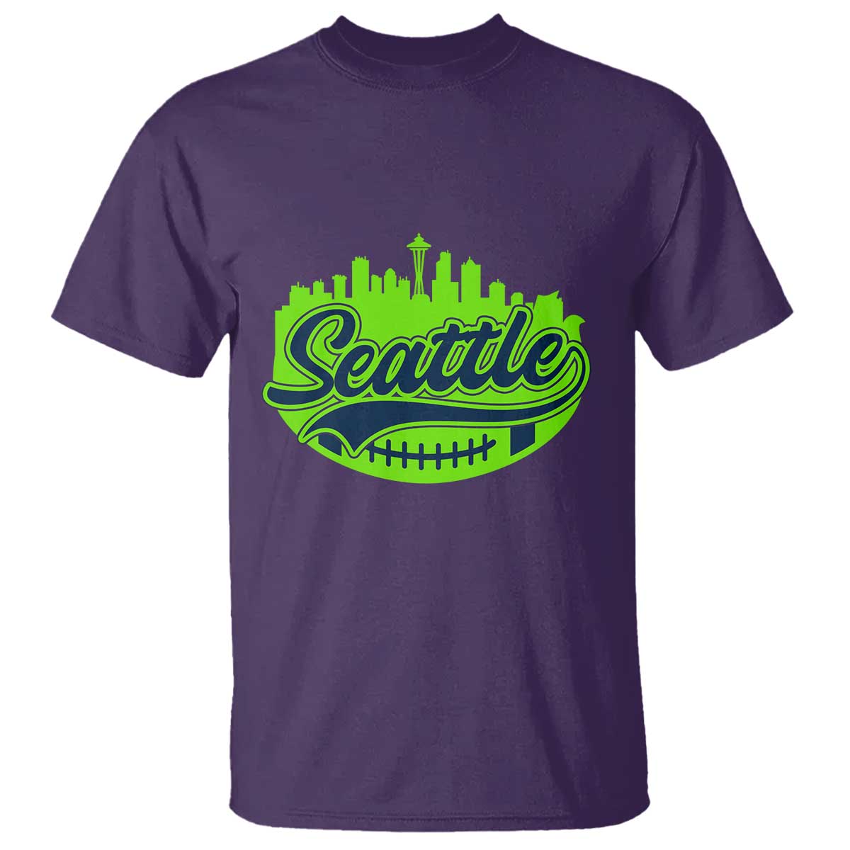 Seattle Pride Skyline Football Lover T Shirt Game Day Sports Fan TS02 Purple Print Your Wear