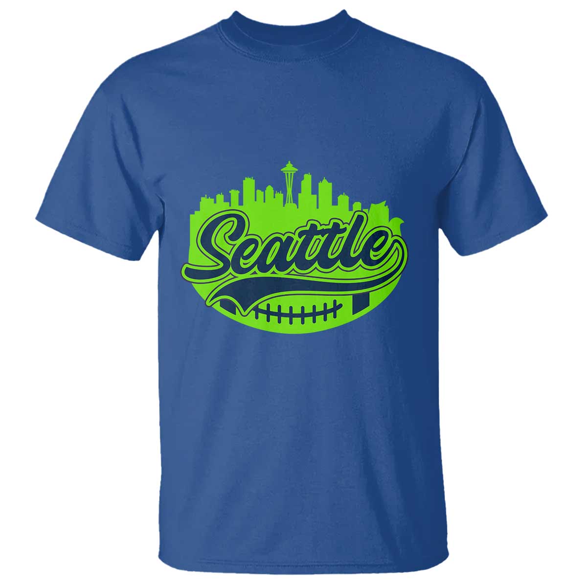 Seattle Pride Skyline Football Lover T Shirt Game Day Sports Fan TS02 Royal Blue Print Your Wear