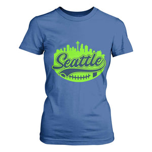 Seattle Pride Skyline Football Lover T Shirt For Women Game Day Sports Fan TS02 Royal Blue Print Your Wear