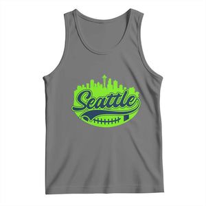 Seattle Pride Skyline Football Lover Tank Top Game Day Sports Fan TS02 Black Heather Print Your Wear