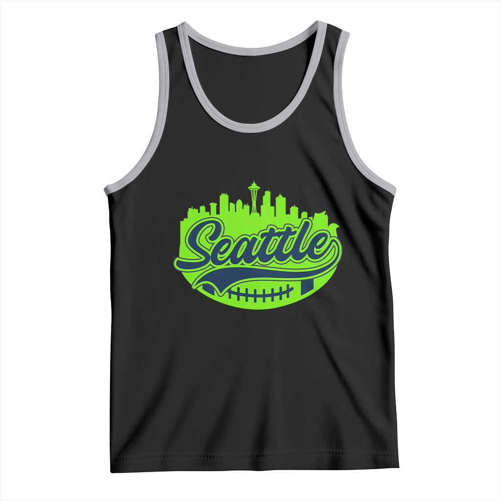 Seattle Pride Skyline Football Lover Tank Top Game Day Sports Fan TS02 Black Athletic Heather Print Your Wear