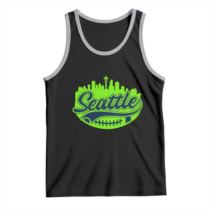 Seattle Pride Skyline Football Lover Tank Top Game Day Sports Fan TS02 Black Athletic Heather Print Your Wear