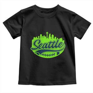 Seattle Pride Skyline Football Lover Toddler T Shirt Game Day Sports Fan TS02 Black Print Your Wear