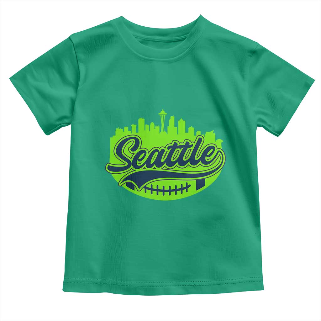 Seattle Pride Skyline Football Lover Toddler T Shirt Game Day Sports Fan TS02 Irish Green Print Your Wear