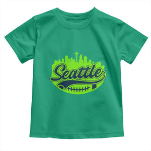 Seattle Pride Skyline Football Lover Toddler T Shirt Game Day Sports Fan TS02 Irish Green Print Your Wear