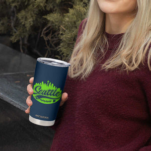 Seattle Pride Skyline Football Lover Tumbler Cup Game Day Sports Fan TS02 Print Your Wear