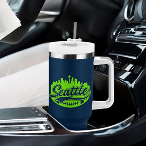 Seattle Pride Skyline Football Lover Tumbler With Handle Game Day Sports Fan TS02 Print Your Wear