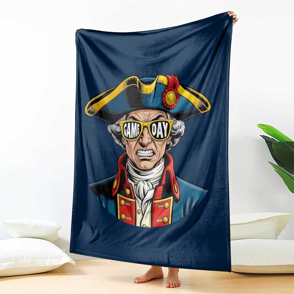 Vintage Game Day Patriot Throw Blanket Revolutionary Colonial Mascot Football Fan TS02 Print Your Wear