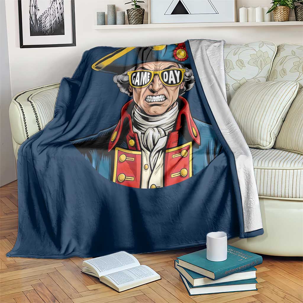 Vintage Game Day Patriot Throw Blanket Revolutionary Colonial Mascot Football Fan TS02 Print Your Wear