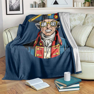 Vintage Game Day Patriot Throw Blanket Revolutionary Colonial Mascot Football Fan TS02 Print Your Wear