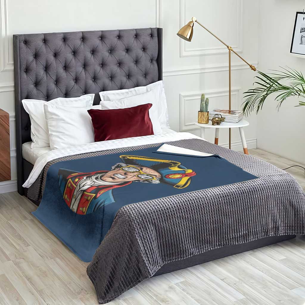 Vintage Game Day Patriot Throw Blanket Revolutionary Colonial Mascot Football Fan TS02 Print Your Wear