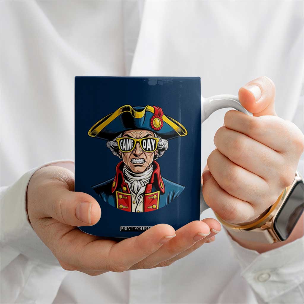 Vintage Game Day Patriot Coffee Mug Revolutionary Colonial Mascot Football Fan TS02 Print Your Wear
