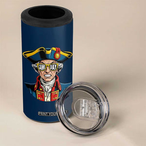 Vintage Game Day Patriot 4 in 1 Can Cooler Tumbler Revolutionary Colonial Mascot Football Fan TS02 Print Your Wear