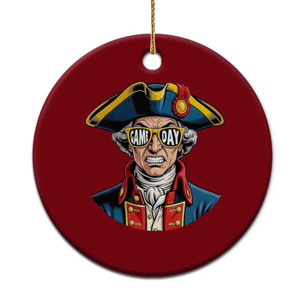 Vintage Game Day Patriot Ceramic Ornament Revolutionary Colonial Mascot Football Fan TS02 1pc Red Print Your Wear