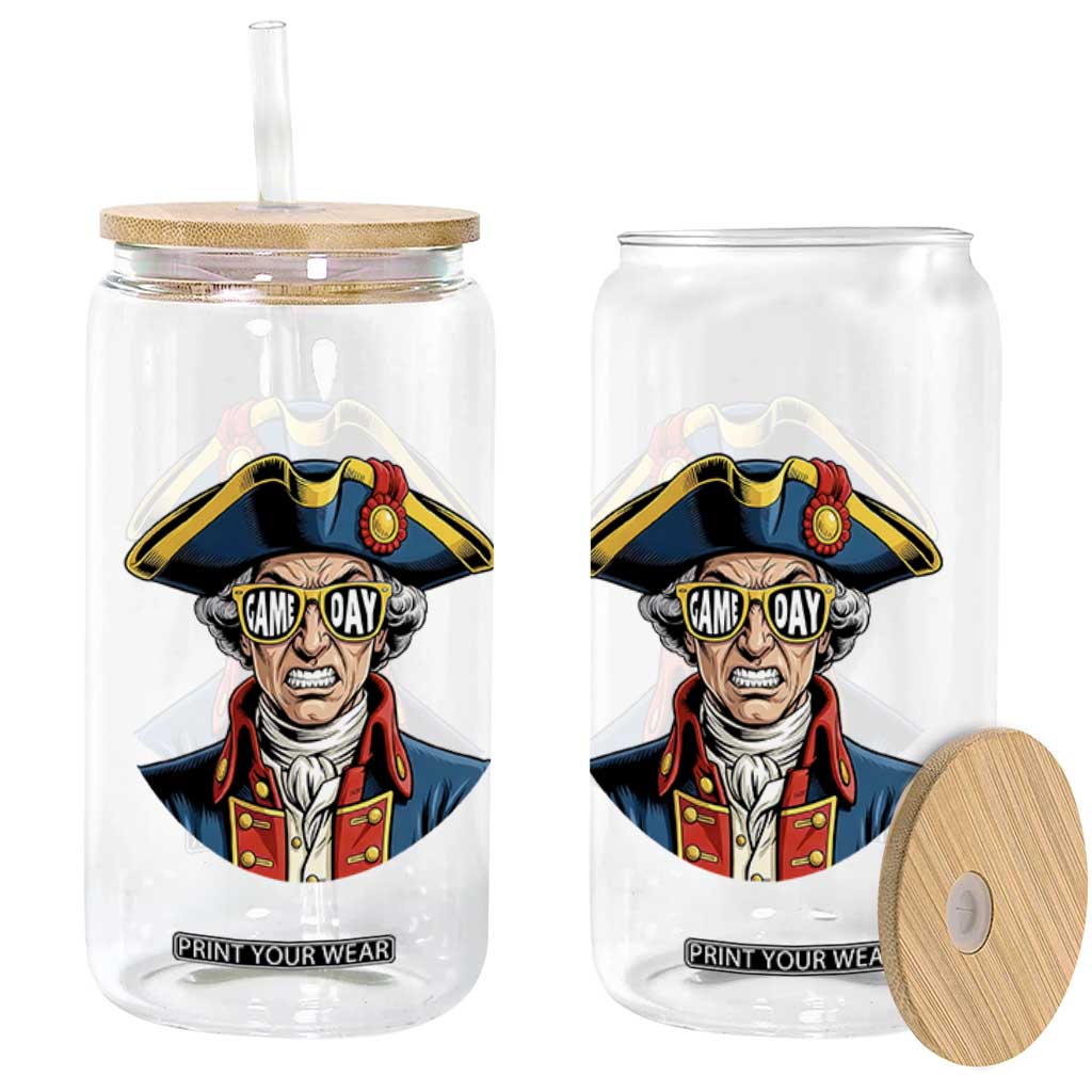 Vintage Game Day Patriot Glass Can Revolutionary Colonial Mascot Football Fan TS02 Print Your Wear