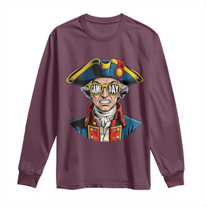 Vintage Game Day Patriot Long Sleeve Shirt Revolutionary Colonial Mascot Football Fan TS02 Maroon Print Your Wear