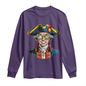 Vintage Game Day Patriot Long Sleeve Shirt Revolutionary Colonial Mascot Football Fan TS02 Purple Print Your Wear