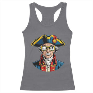 Vintage Game Day Patriot Racerback Tank Top Revolutionary Colonial Mascot Football Fan TS02 Charcoal Print Your Wear
