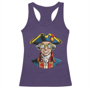Vintage Game Day Patriot Racerback Tank Top Revolutionary Colonial Mascot Football Fan TS02 Purple Print Your Wear