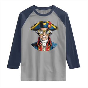 Vintage Game Day Patriot Raglan Shirt Revolutionary Colonial Mascot Football Fan TS02 Sport Gray Navy Print Your Wear