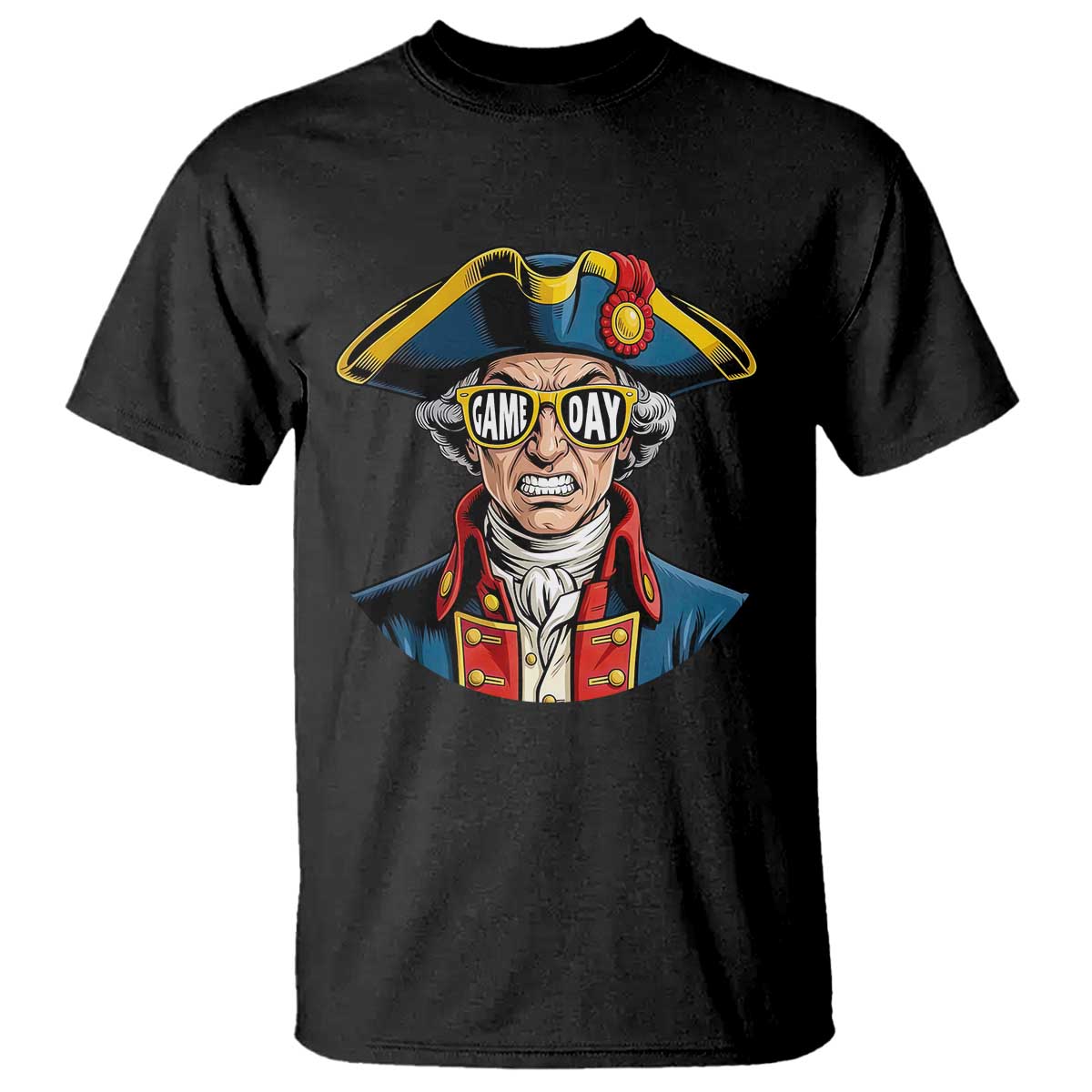 Vintage Game Day Patriot T Shirt Revolutionary Colonial Mascot Football Fan TS02 Black Print Your Wear