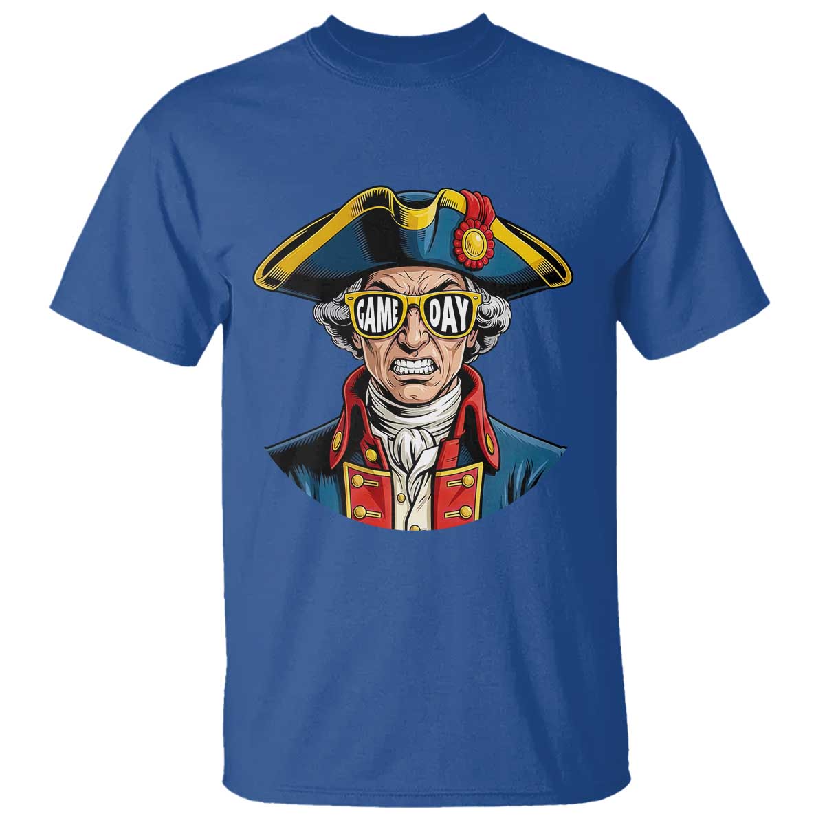 Vintage Game Day Patriot T Shirt Revolutionary Colonial Mascot Football Fan TS02 Royal Blue Print Your Wear