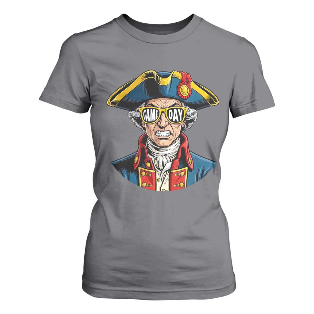Vintage Game Day Patriot T Shirt For Women Revolutionary Colonial Mascot Football Fan TS02 Charcoal Print Your Wear