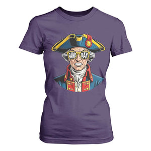 Vintage Game Day Patriot T Shirt For Women Revolutionary Colonial Mascot Football Fan TS02 Purple Print Your Wear