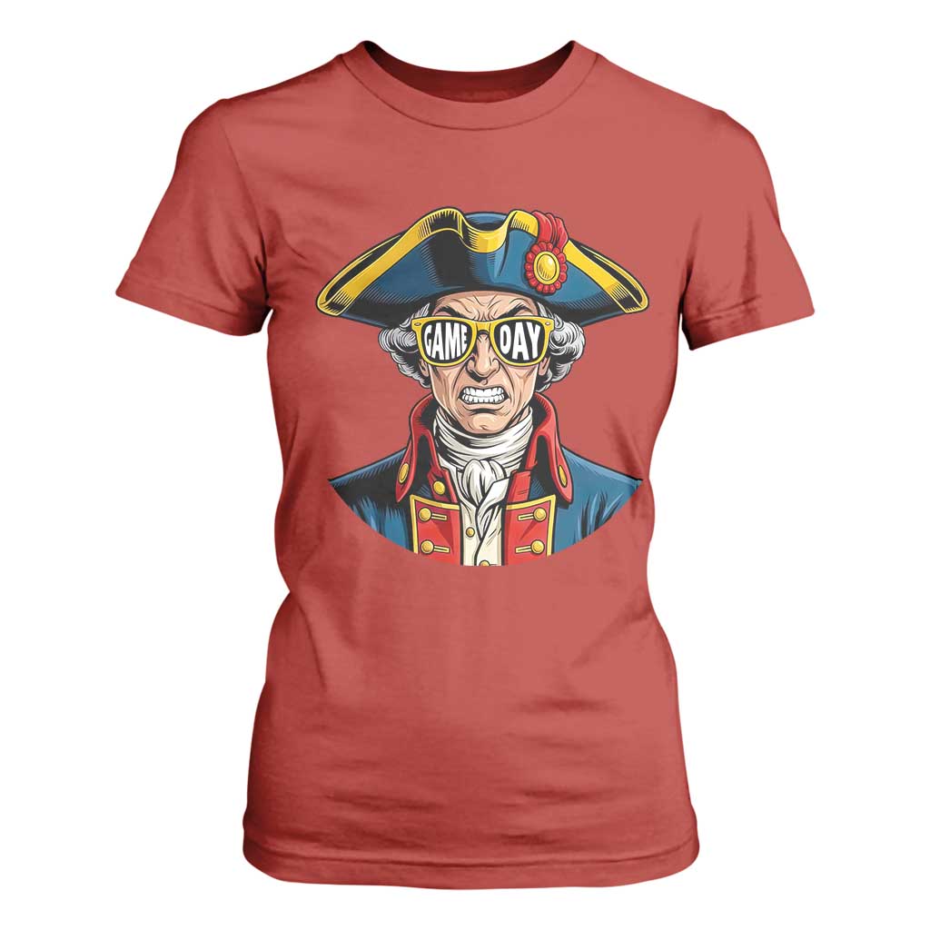Vintage Game Day Patriot T Shirt For Women Revolutionary Colonial Mascot Football Fan TS02 Red Print Your Wear