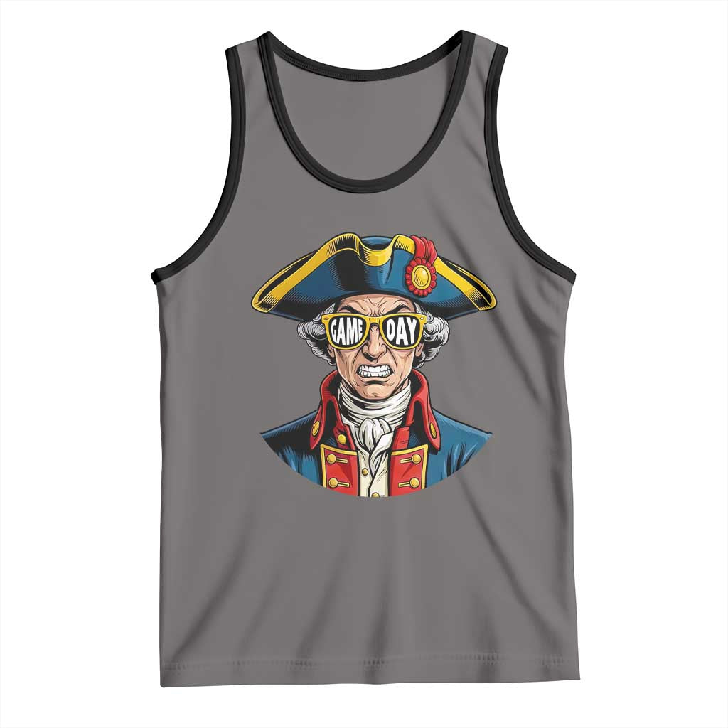 Vintage Game Day Patriot Tank Top Revolutionary Colonial Mascot Football Fan TS02 Deep Heather Black Print Your Wear