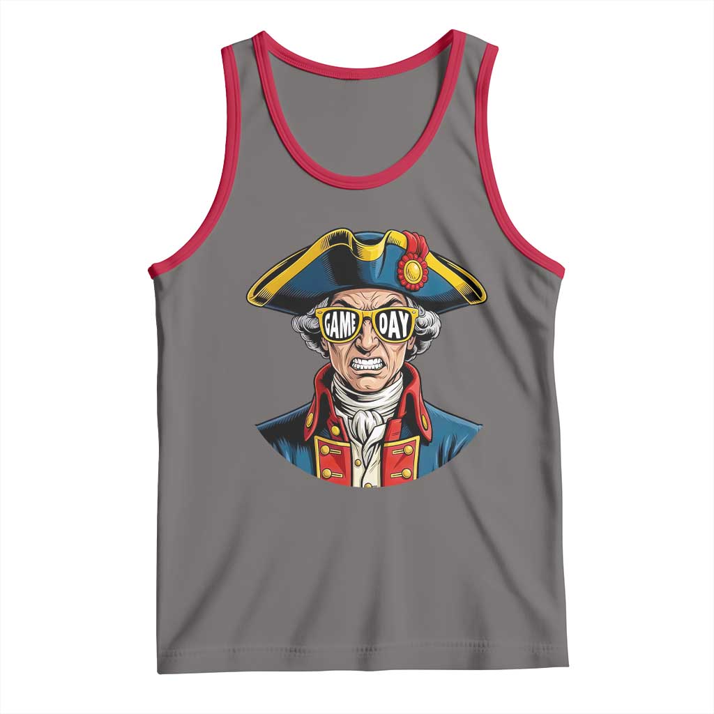 Vintage Game Day Patriot Tank Top Revolutionary Colonial Mascot Football Fan TS02 Deep Heather Red Print Your Wear