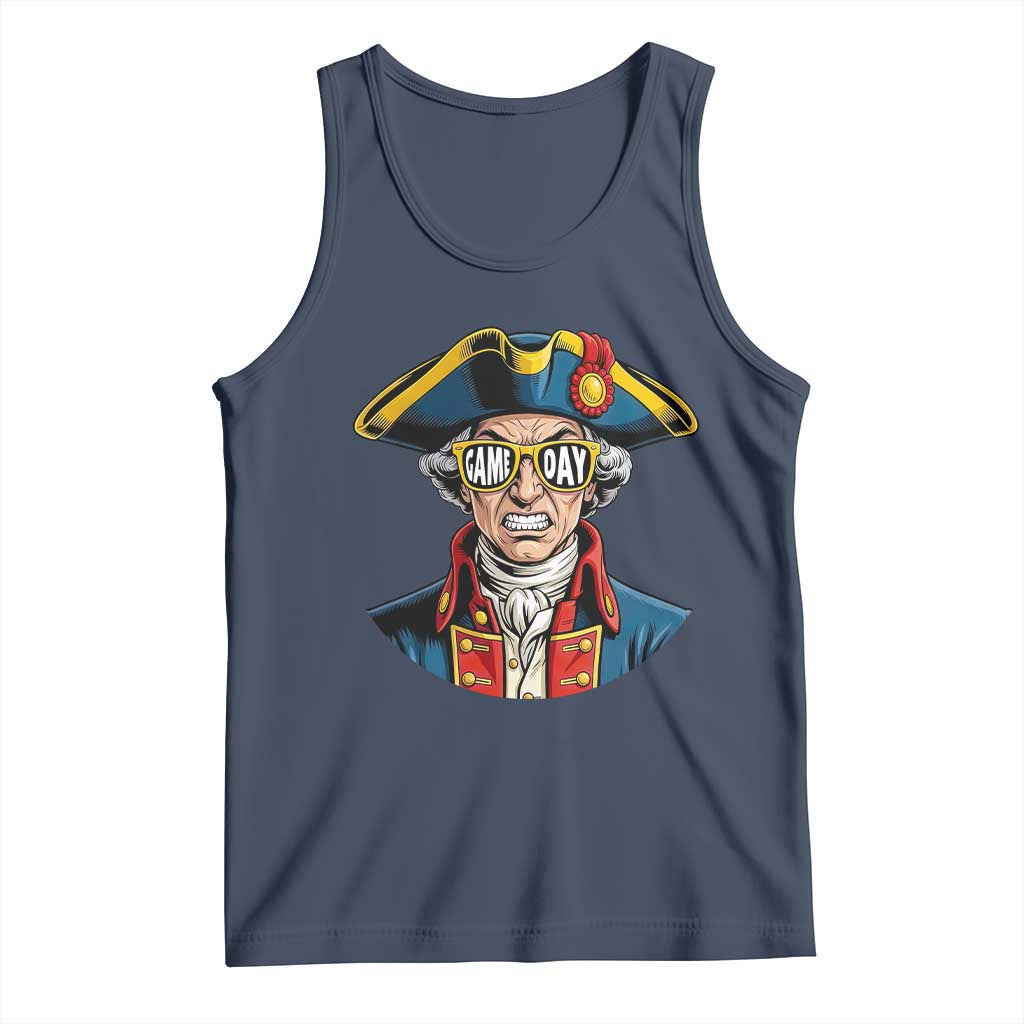 Vintage Game Day Patriot Tank Top Revolutionary Colonial Mascot Football Fan TS02 Navy Print Your Wear