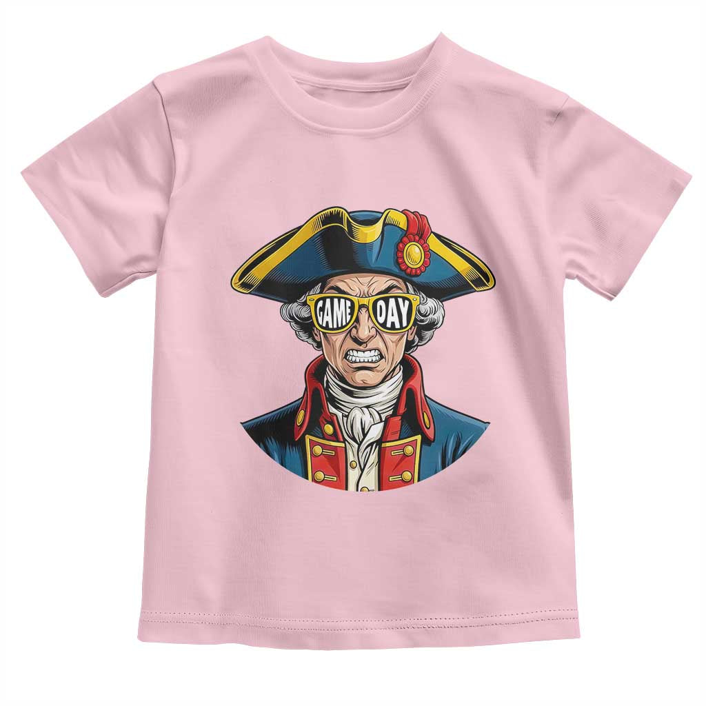 Vintage Game Day Patriot Toddler T Shirt Revolutionary Colonial Mascot Football Fan TS02 Light Pink Print Your Wear