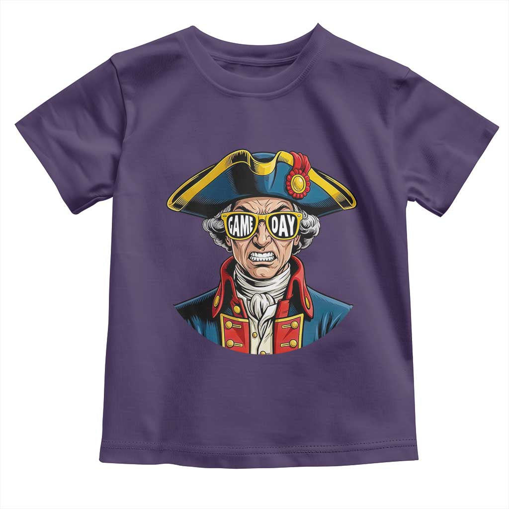 Vintage Game Day Patriot Toddler T Shirt Revolutionary Colonial Mascot Football Fan TS02 Purple Print Your Wear
