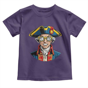 Vintage Game Day Patriot Toddler T Shirt Revolutionary Colonial Mascot Football Fan TS02 Purple Print Your Wear