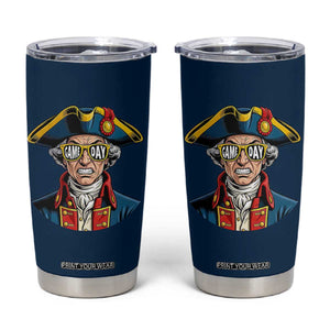 Vintage Game Day Patriot Tumbler Cup Revolutionary Colonial Mascot Football Fan TS02 Navy Print Your Wear
