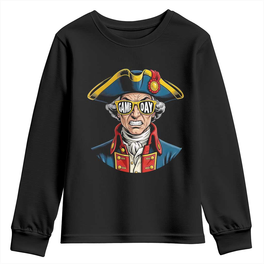 Vintage Game Day Patriot Youth Sweatshirt Revolutionary Colonial Mascot Football Fan TS02 Black Print Your Wear
