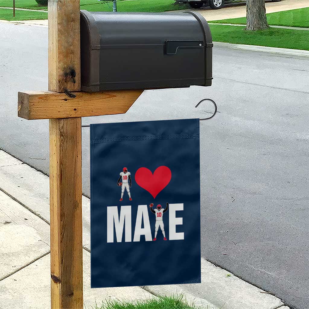 I Love Maye Red Heart Garden Flag Football Fan Celebration TS02 Print Your Wear