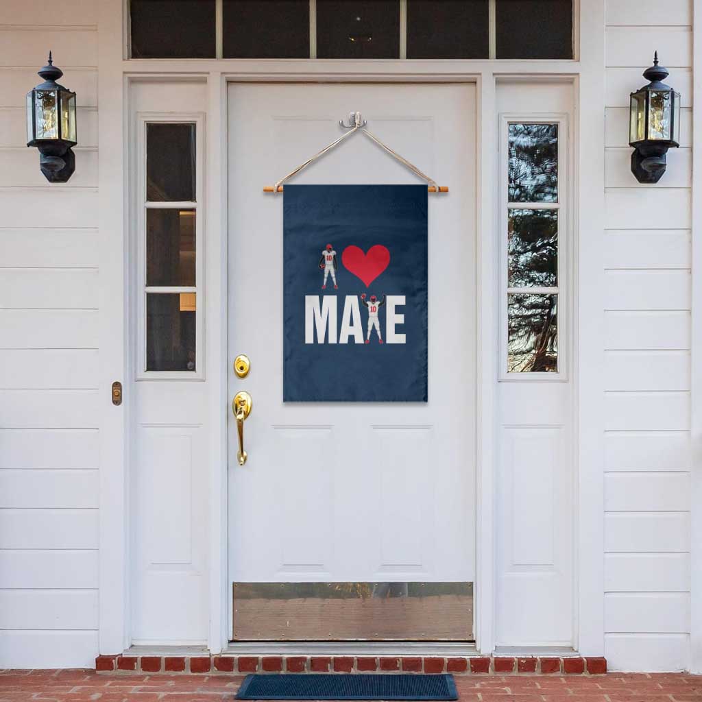 I Love Maye Red Heart Garden Flag Football Fan Celebration TS02 Print Your Wear