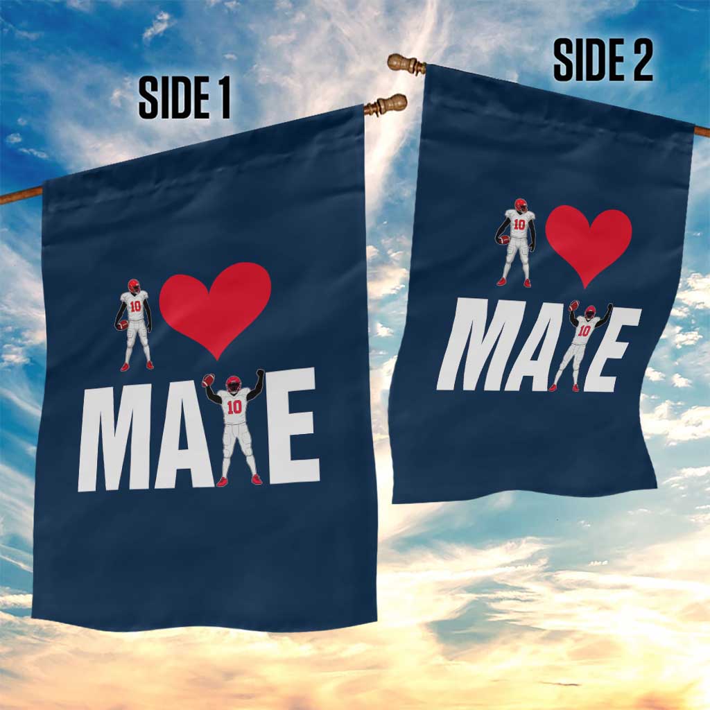 I Love Maye Red Heart Garden Flag Football Fan Celebration TS02 Print Your Wear