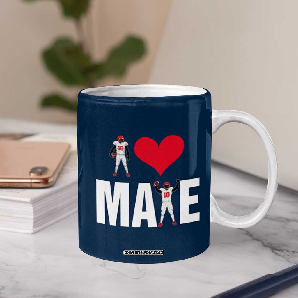 I Love Maye Red Heart Coffee Mug Football Fan Celebration TS02 Print Your Wear