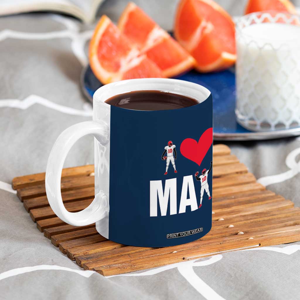 I Love Maye Red Heart Coffee Mug Football Fan Celebration TS02 Print Your Wear