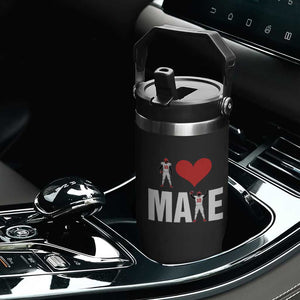 I Love Maye Red Heart Flip Straw Tumbler Football Fan Celebration TS02 Print Your Wear