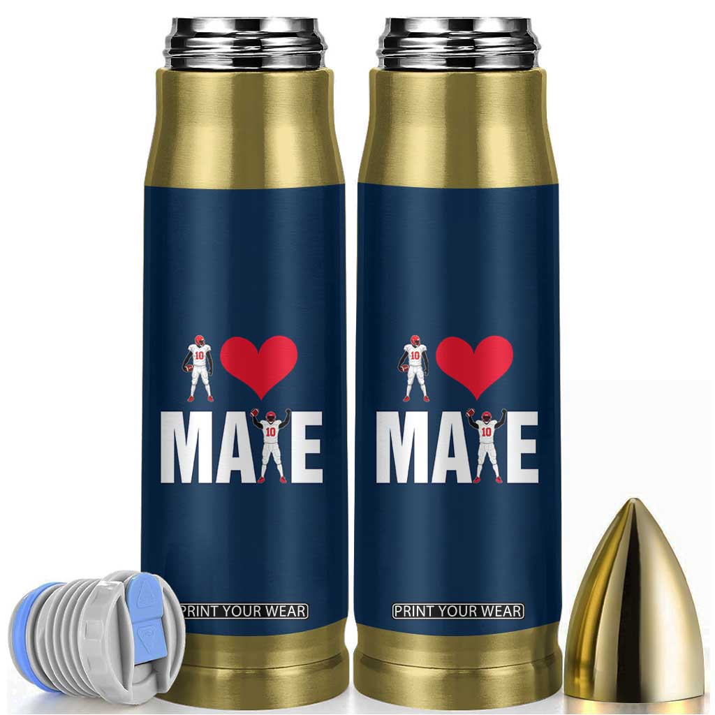 I Love Maye Red Heart Bullet Tumbler Football Fan Celebration TS02 Navy Print Your Wear