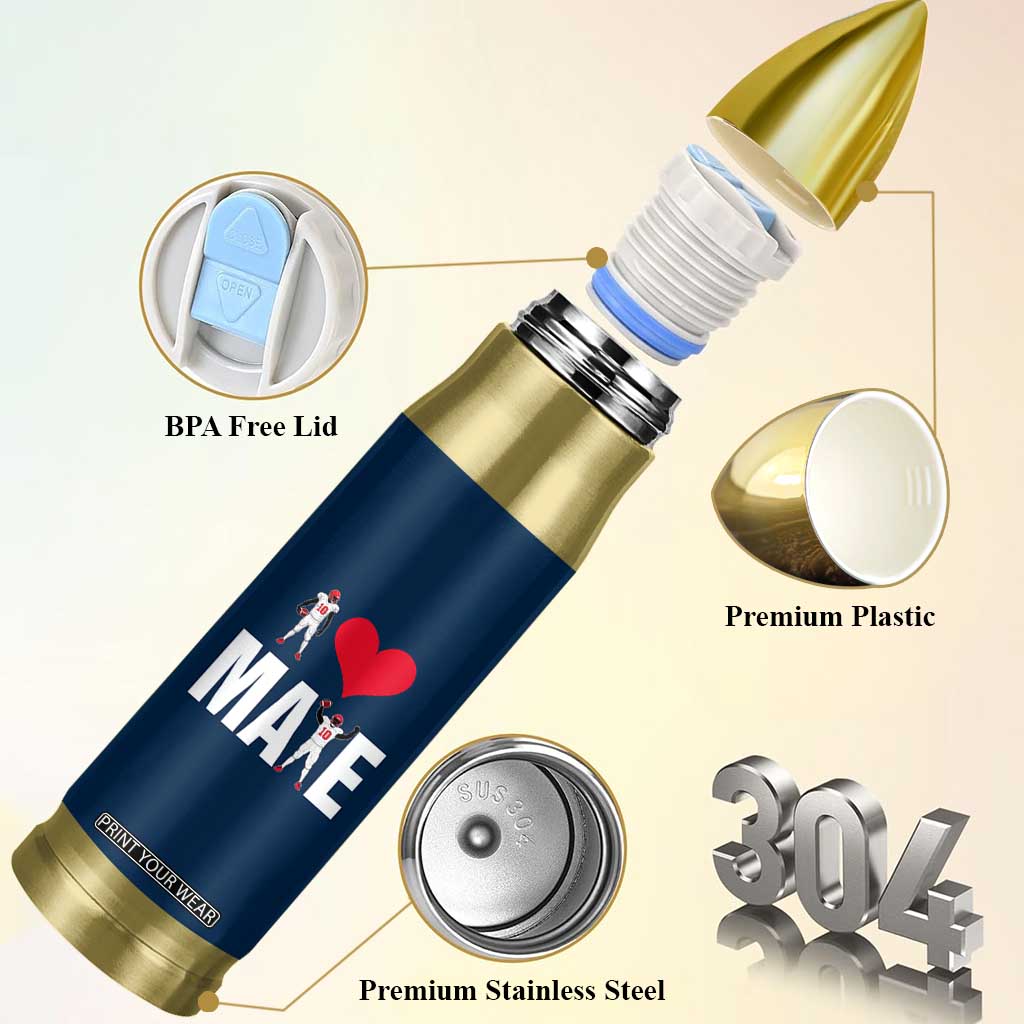 I Love Maye Red Heart Bullet Tumbler Football Fan Celebration TS02 Print Your Wear