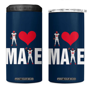 I Love Maye Red Heart 4 in 1 Can Cooler Tumbler Football Fan Celebration TS02 One Size: 16 oz Navy Print Your Wear