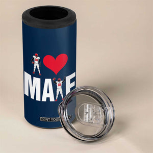 I Love Maye Red Heart 4 in 1 Can Cooler Tumbler Football Fan Celebration TS02 Print Your Wear