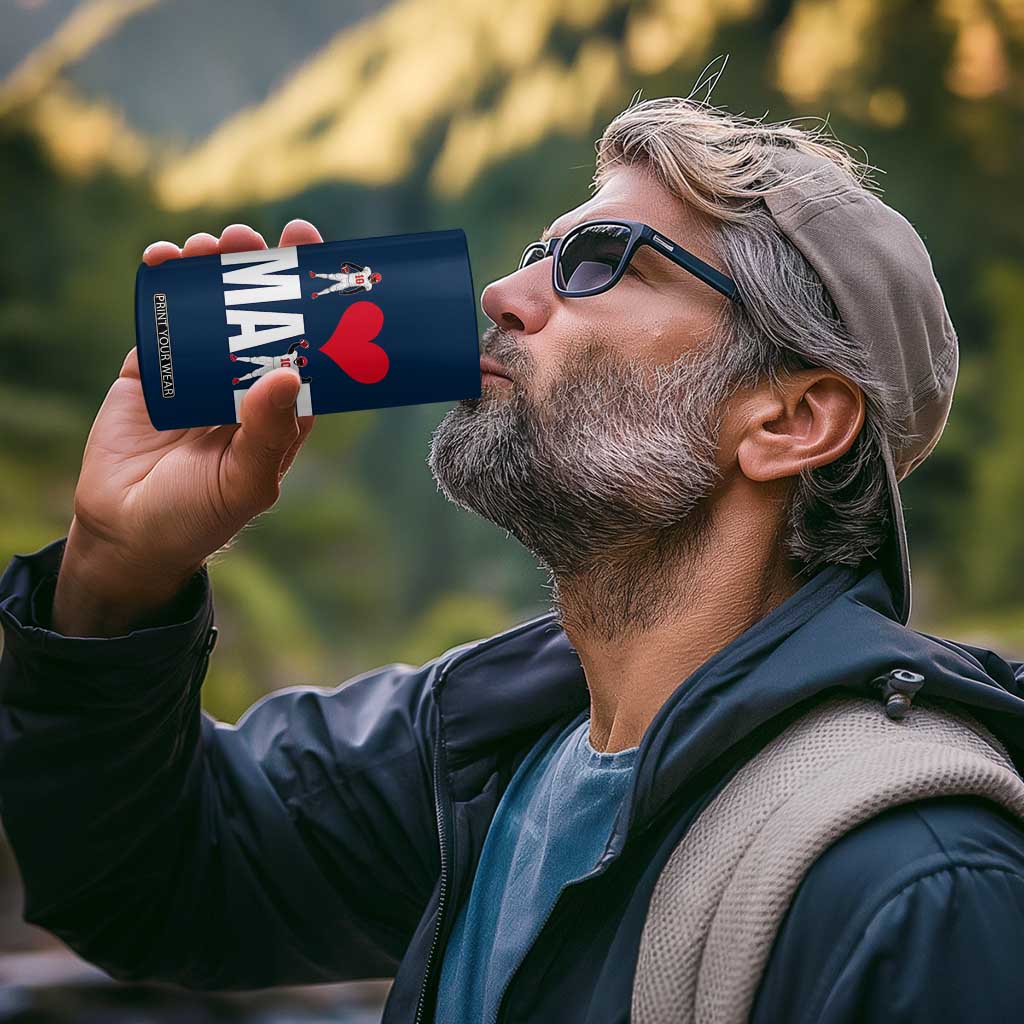 I Love Maye Red Heart 4 in 1 Can Cooler Tumbler Football Fan Celebration TS02 Print Your Wear
